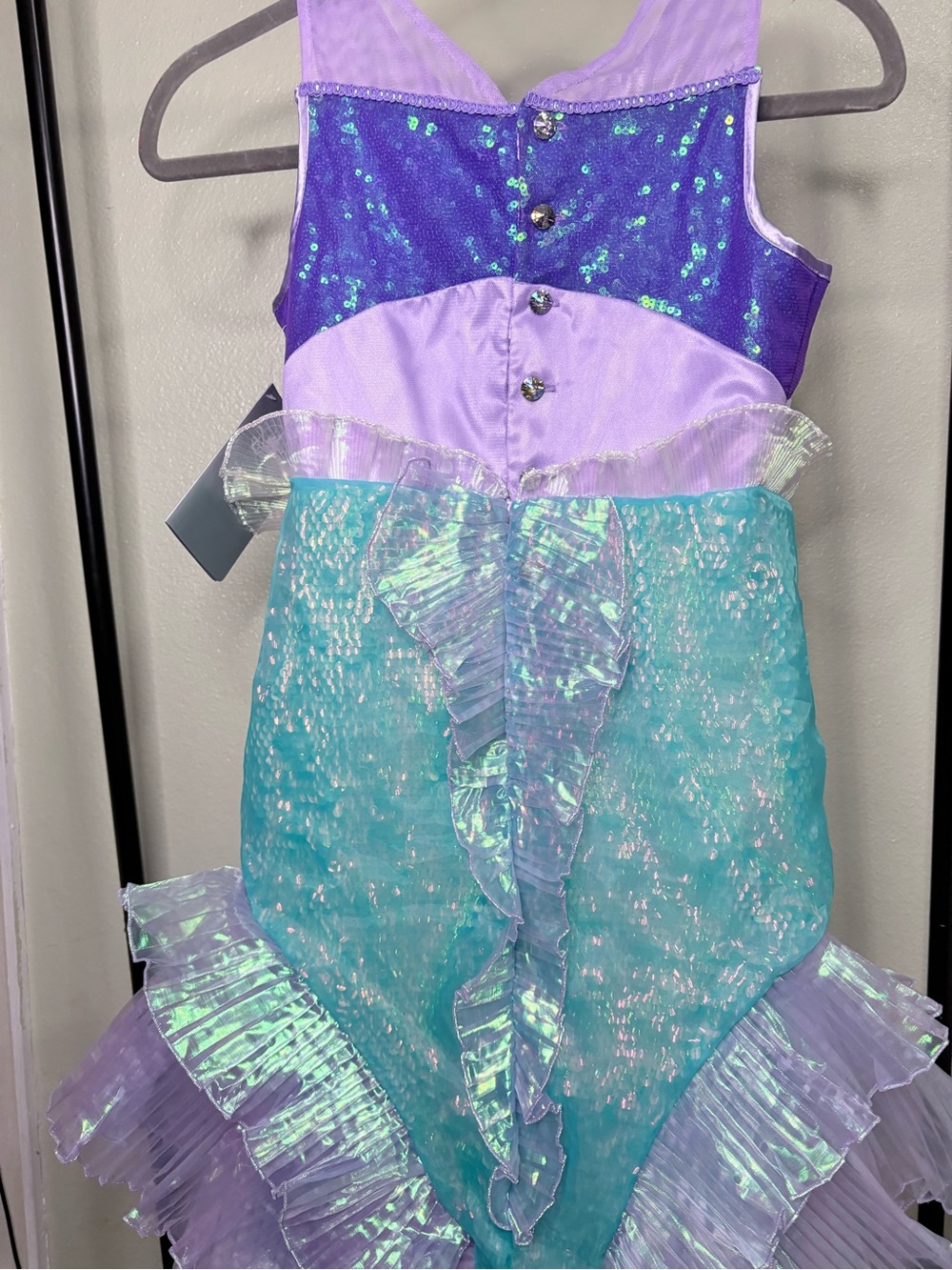 Disney Mermaid Costume Dress Aqua Purple Lavender Girls Size 10 NWT - Picture 8 of 10